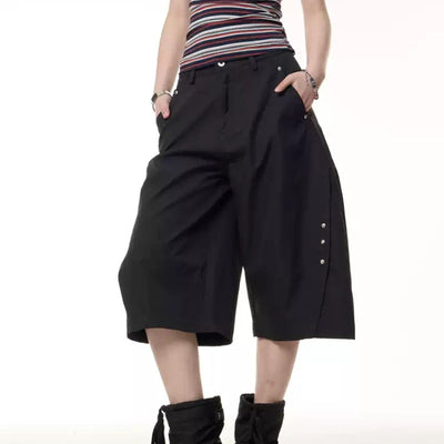 Pantalones Cortos Casuales Retro Remaches - Image 4