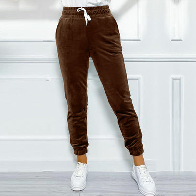 Pantalones Jogger de Terciopelo Estilo Coreano con Cintura Elástica para Mujer - Image 21