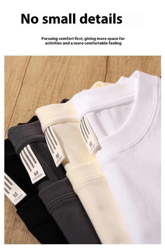 Camiseta Básica de Algodón con Cuello Redondo y Manga Larga para Hombre - Image 15