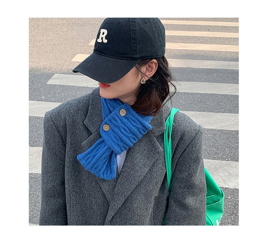 Pañuelo Liso Pequeño para Mujer - Estilo Coreano Otoño Invierno - Image 21