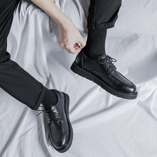 Zapatos de Cuero Casual para Hombre con Suela Gruesa - Estilo Ejecutivo Moderno - Image 2
