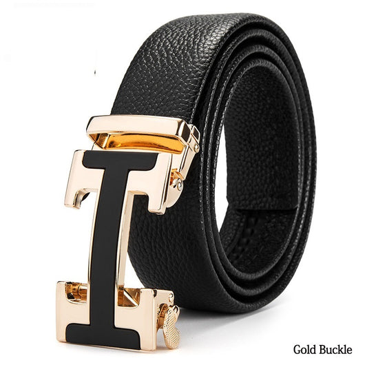 Cinturón de Cuero para Hombre con Hebilla Automática y Patrón Texturizado - Image 6