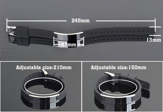 Pulsera Deportiva 4 en 1 con Elementos Bio y Silicio - Banda de Energía Equilibrio en Acero Inoxidable - Image 11