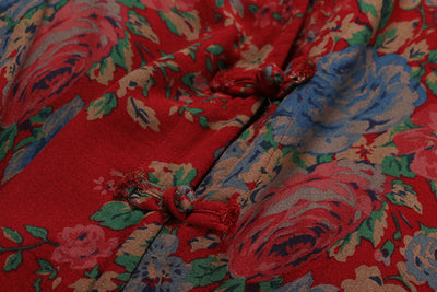 Camisa Retro Étnica con Cuello Mao y Estampado Floral - Image 8