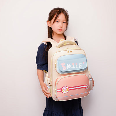 Mochila Escolar Infantil con Letras de Caricaturas Estilo Británico - Image 2