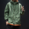 Abrigo Holgado Japonés con Contraste de Colores para Hombre