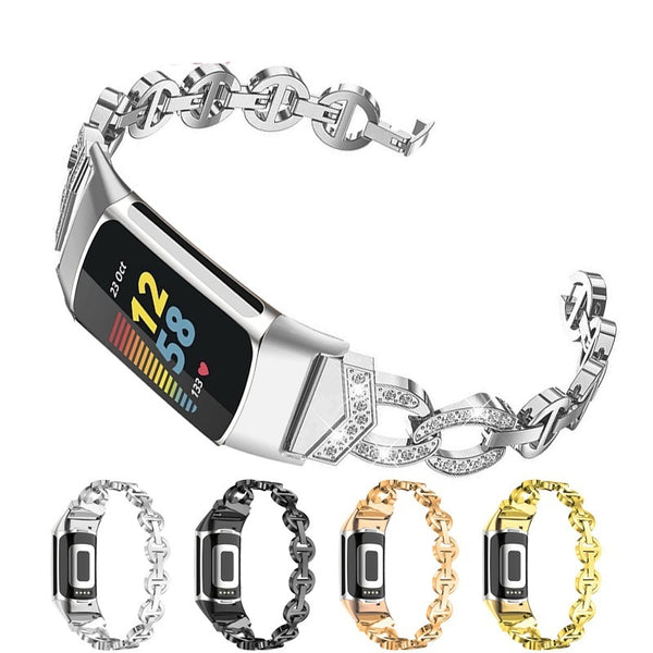 Correa de Reloj Acero Inoxidable Diamantada Full Metal Versátil