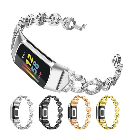 Correa de Reloj Acero Inoxidable Diamantada Full Metal Versátil