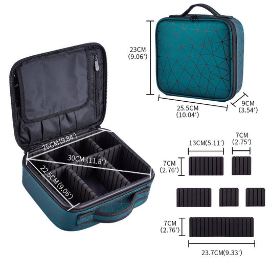 Neceser de Cosméticos Cuadrado con Diseño Diamante Portátil - Image 9