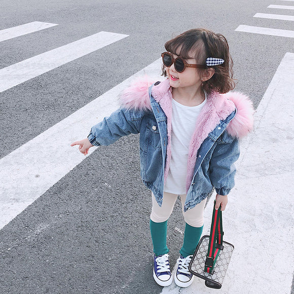 Chaqueta Denim con Forro de Cashmere para Niños