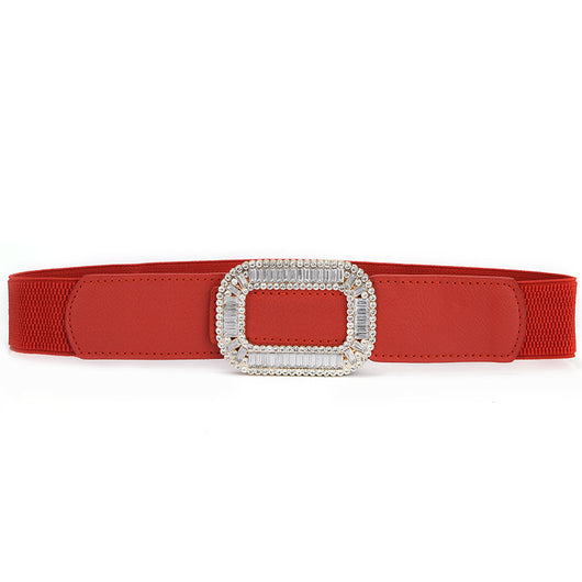 Cinturón Elástico para Mujer con Hebillas de Cristal Brillante - Versátil y Ajustable - Image 16