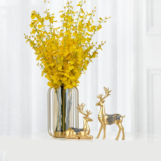 Jarrón Decorativo de Lujo con Flores Secas Simuladas para Sala de Estar - Image 9