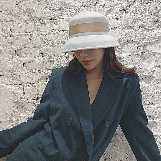 Sombrero Vintage de Tweed Lana para Mujer - Image 10