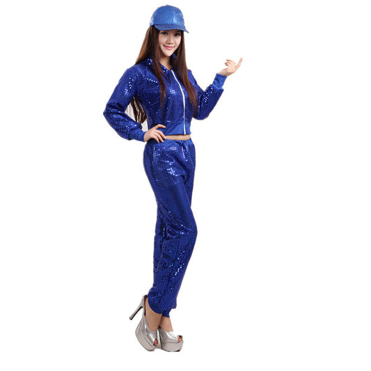 Vestido de Jazz con Lentejuelas para Danza - Traje de Actuación Profesional - Image 2