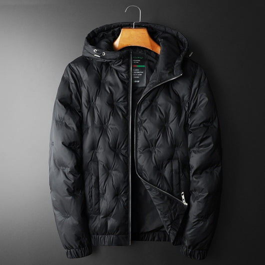 Chaqueta Acolchada con Capucha Bordada para Hombre Talla Grande - Image 14