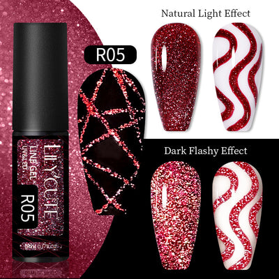 Gel de Uñas Efecto Espejo Brillante con Lentejuelas Reflectantes - Image 10