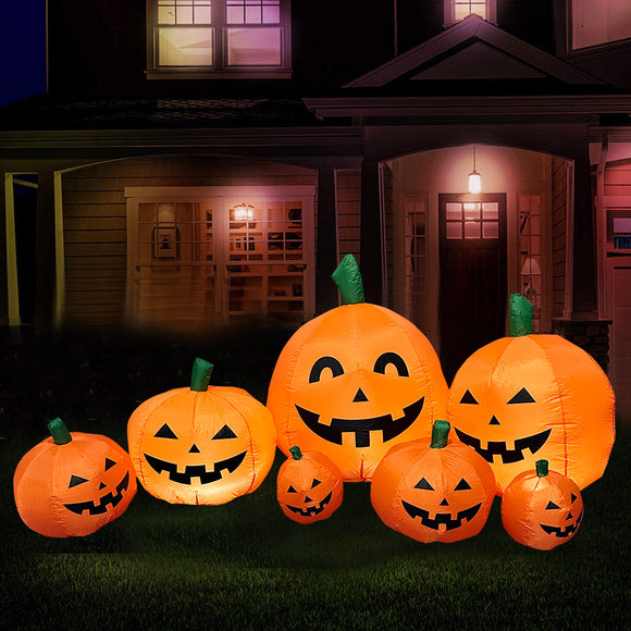 Fantasma Inflable Halloween con Rodajas de Calabaza para Exterior