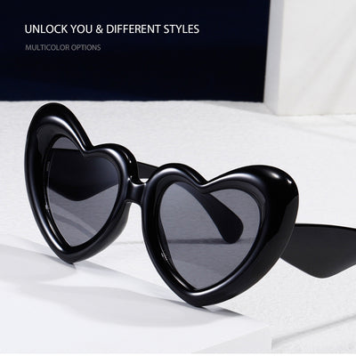 Gafas de Sol Forma de Corazón Marco Grueso Amor - Image 3