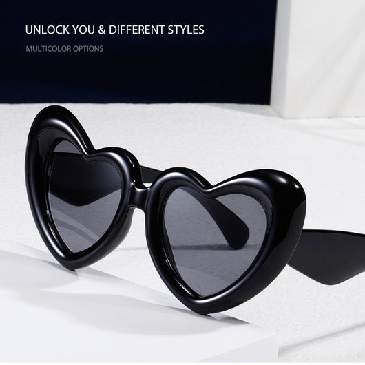 Gafas de Sol Forma de Corazón Marco Grueso Amor - Image 3