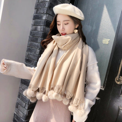 Bufanda Larga Mujer Otoño Invierno - Colores Sólidos Elegantes