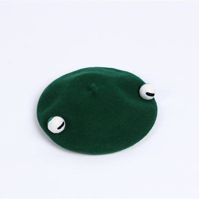 Boina de Fieltro de Lana Artesanal - Rana Divertida Verde, Regalo Perfecto - Image 4