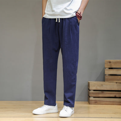 Pantalones de Lino Hombre Estilo Asiático - Cintura Elástica Cómoda y Transpirable - Image 17