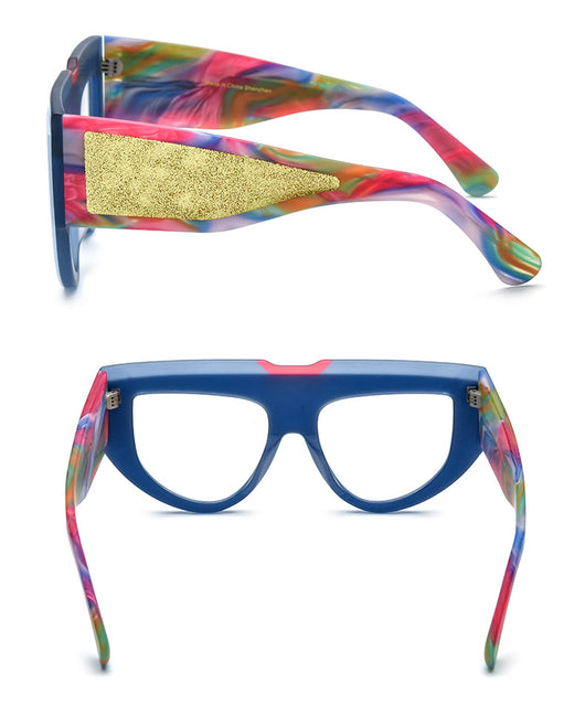 Lentes Gafas Ojo de Gato Patchwork Multicolor con Montura Mate - Image 13