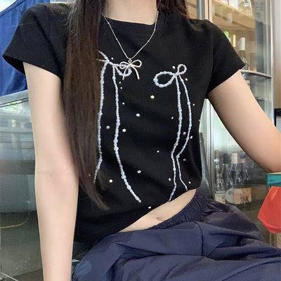 Playera Delgada Estampado Lunares para Verano