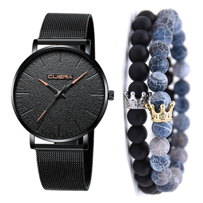 Juego de 3 Relojes de Pulsera Malla Metálica para Hombre - Estilo Ejecutivo - Image 6