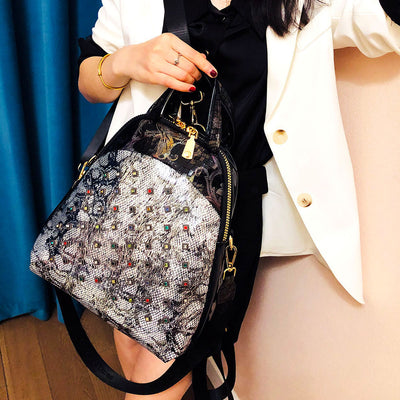 Mochila de Cuero Genuino para Mujer - Diseño Moderno y Funcional - Image 7