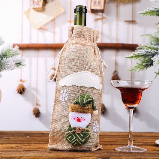 Funda Protectora Navideña para Botellas de Vino - Decoración de Mesa y Hogar - Image 27