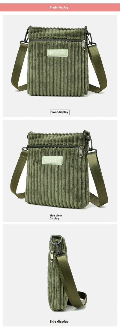 Bolsa Mensajero de Pana para Mujer - Estilo Casual y Funcional - Image 16