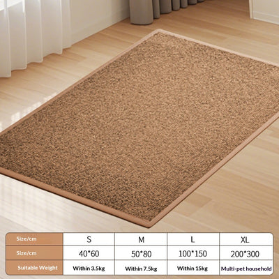 Dark gray textured pet-proof rug with a subtle border, shown on a light wood floor. - Image 6