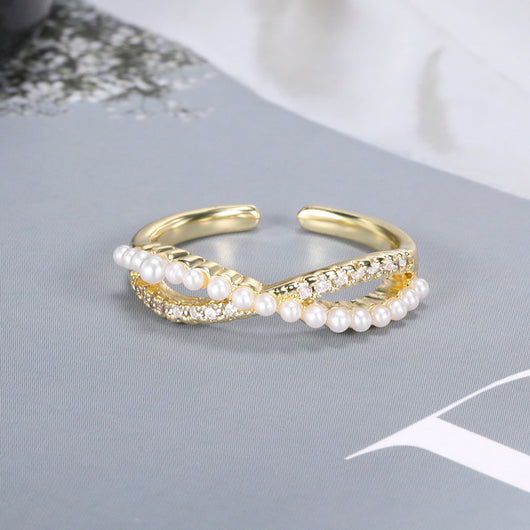 Anillo de Dedo Índice Perla Temperamento para Mujer - Image 12