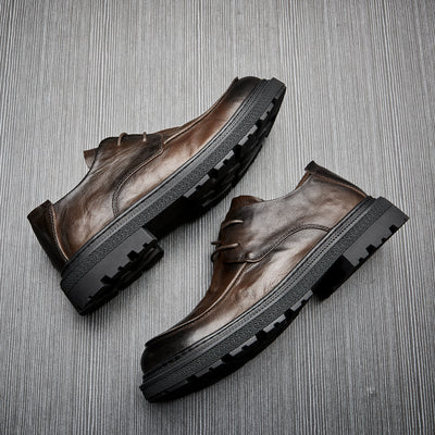 Zapatos Casuales de Cuero para Hombre - Estilo Retro Británico Transpirables - Image 4