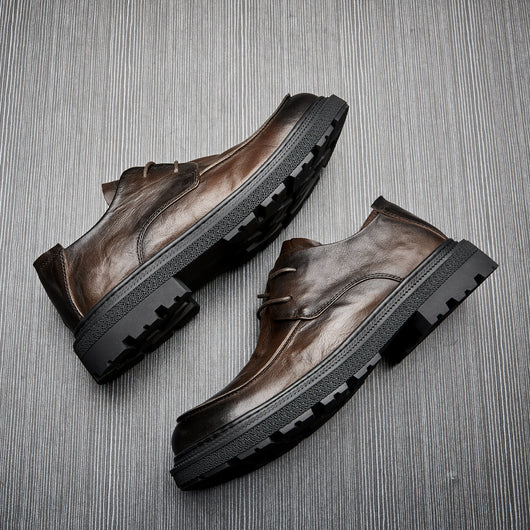 Zapatos Casuales de Cuero para Hombre - Estilo Retro Británico Transpirables - Image 4