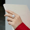 Anillo de Plata S925 con Moissanita Floral Ajustable para Mujer