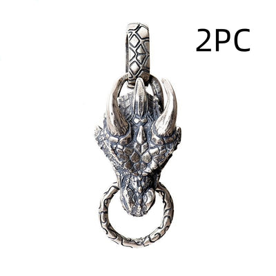 Colgante Dragón Azul Punk en Plata de Ley S925 - Image 13