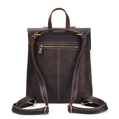 Bolsa de Viaje de Cuero Genuino Estilo Retro - Gran Capacidad - Image 7