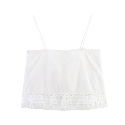 Blusa de Tirantes con Encaje Calado - Diseño Verano Mujer - Image 2