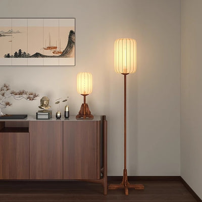 Lámpara de Piso Estilo Chino para Sala de Té Zen - Image 4