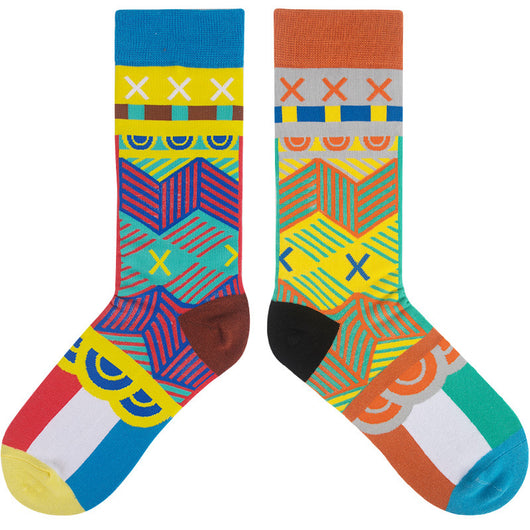 Calcetines Asimétricos Planeta Lindo para Mujer - Tubo Medio
