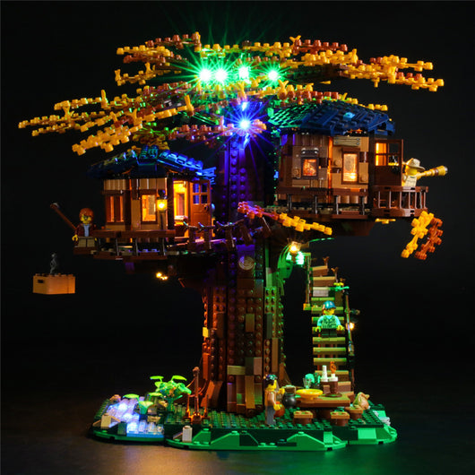 Casa del Árbol LED Creative Series 21318 - Construcción Modular de Madera - Image 4