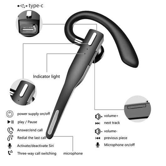 Auricular Bluetooth Monoaural Profesional con Cancelación de Ruido - Image 22