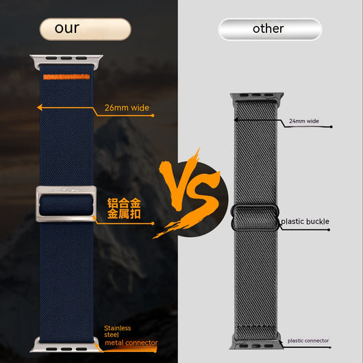 Correa Nylon Elástica Tejida para Apple Watch con Hebilla Ajustable Doble Cara - Image 2