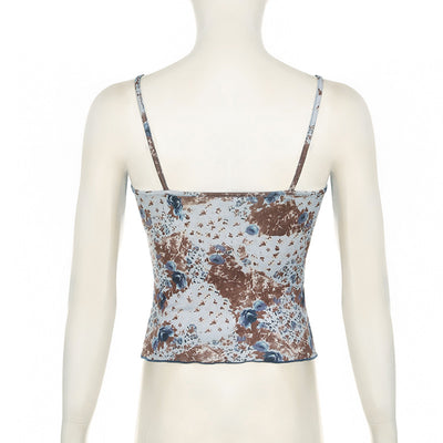 Chaleco Estampado Floral con Top de Encaje para Mujer - Image 12