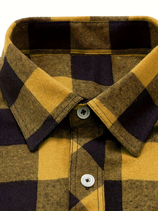 Camisa de Franela a Cuadros para Hombre - Uso Todo el Año - Image 45