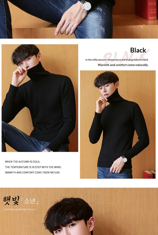 Suéter Tejido para Hombre Cuello Alto Cálido y Suave - Image 22