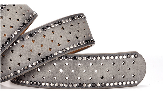 Cinturón de Moda con Hebilla de Remaches y Strass para Jeans - Image 16