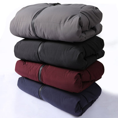 Abrigo Acolchado con Capucha para Hombre - Colores Sólidos - Image 19